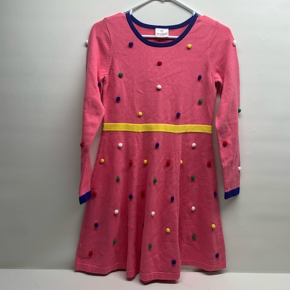 Hanna Andersson long sleeve dress size 150 US 12 NWT polka dot